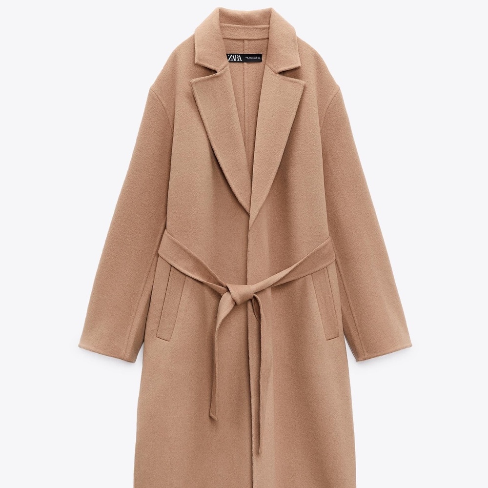 Belted Wool Blend Coat